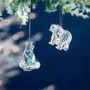 Season to Sparkle Ornament Acrylic Polar Bear, 2.75"H, Asst of 2