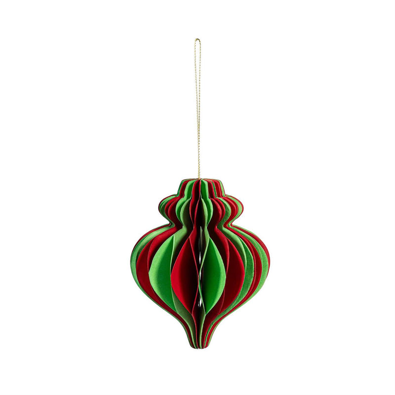 Baking Spirits Bright Ornament Candy Striped Foldable Paper, Asst, 4.25"H