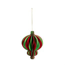 Baking Spirits Bright Ornament Candy Striped Foldable Paper, Asst, 4.25"H