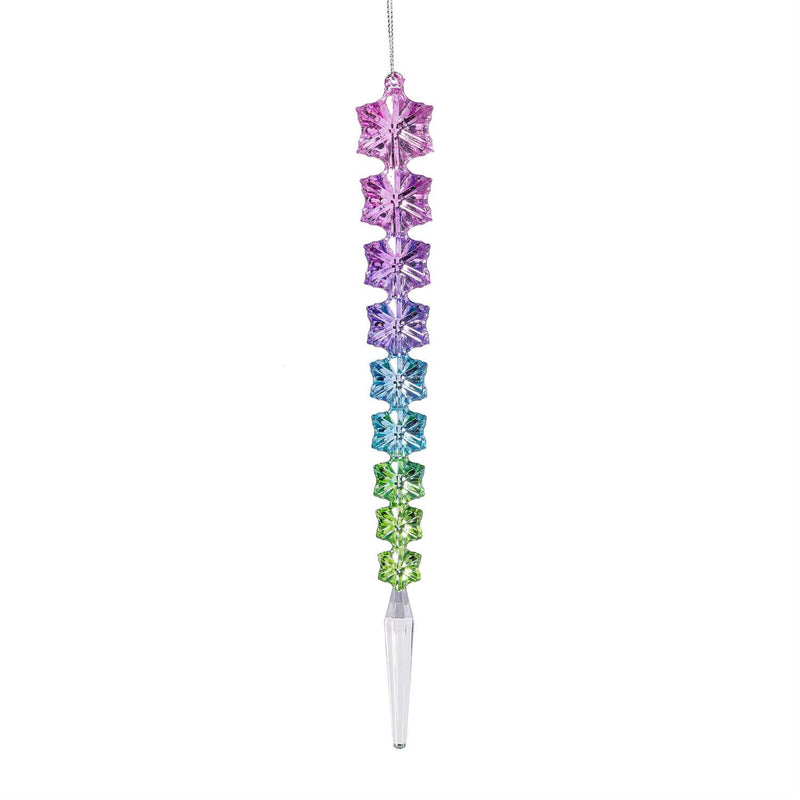 Season to Sparkle Ornament Icicle Acrylic, Asst, 9.5"H