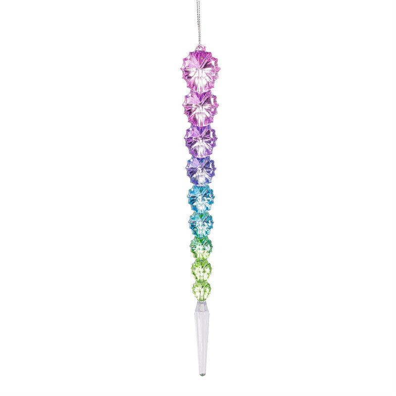 Season to Sparkle Ornament Icicle Acrylic, Asst, 9.5"H