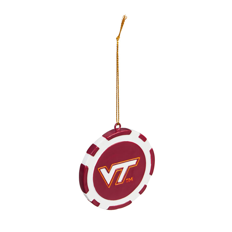 Game Chip Ornament, Virginia Tech,3ot903pc