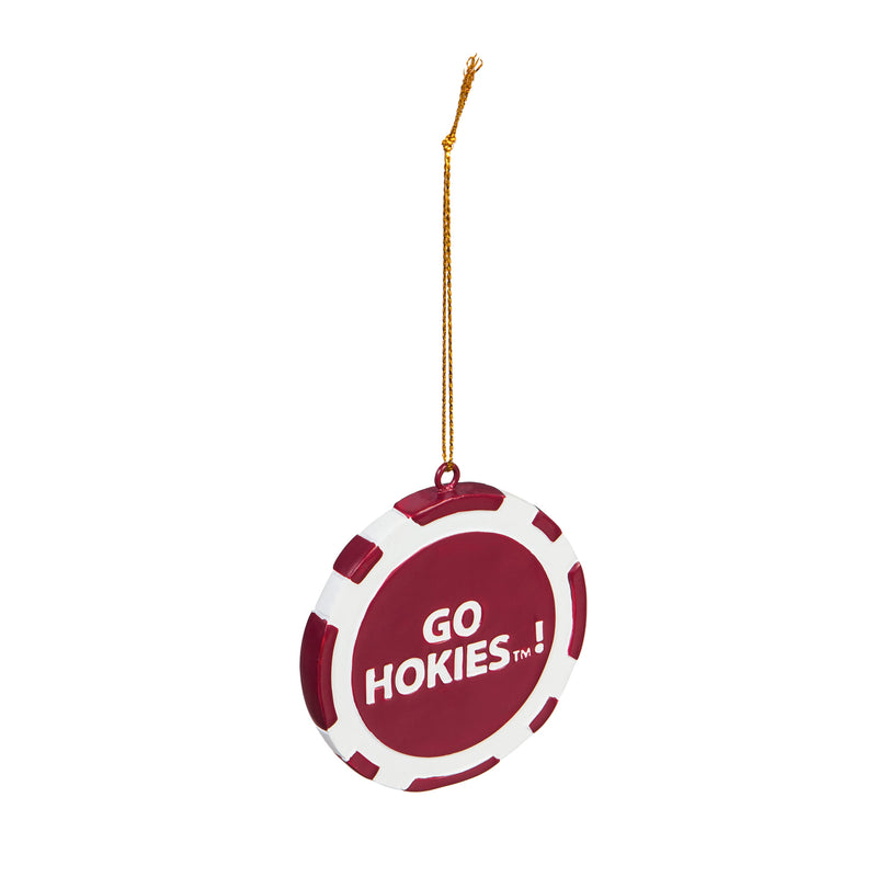 Game Chip Ornament, Virginia Tech,3ot903pc