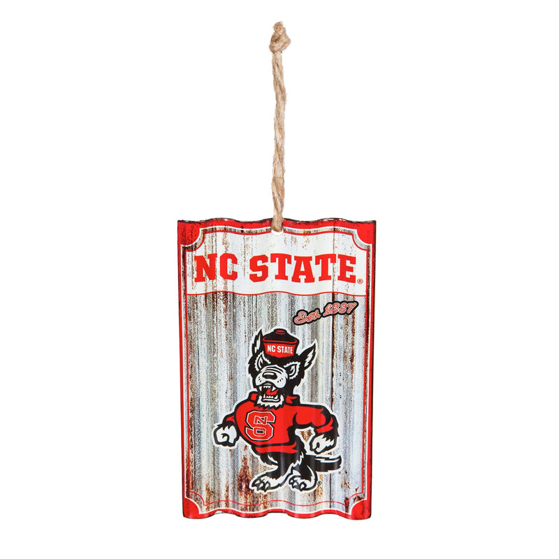 North Carolina State, Metal Corrugate Ornament,3ot909mc