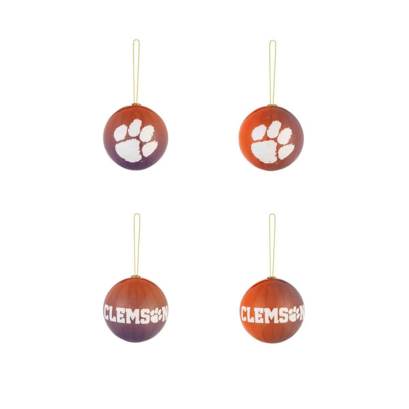 Holiday Ball Ornaments, Set of 12,  Clemson University
