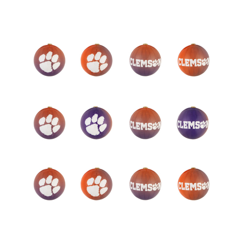 12pc Ornament Set, Clemson University,3ot912os12