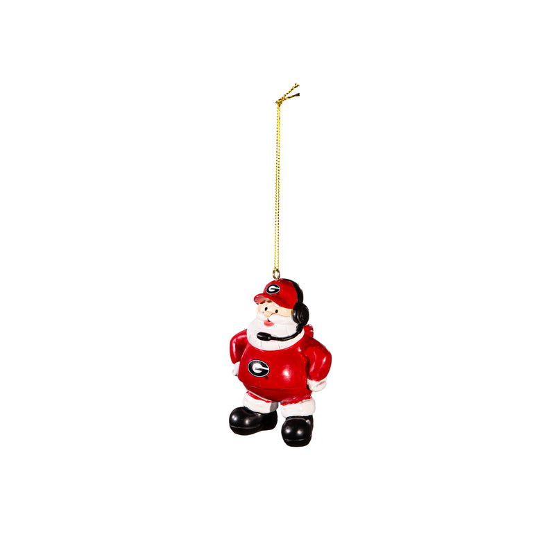 Coach Santa Ornament, University of Georgia,3ot914cso