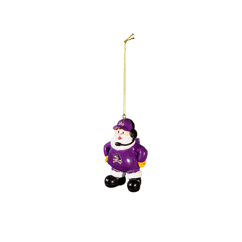 Coach Santa Ornament, East Carolina University,3ot915cso