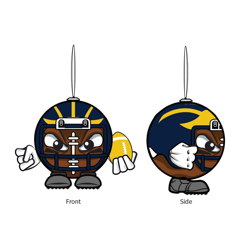 University Of Michigan, Ball Head Ornament,3ot920bh