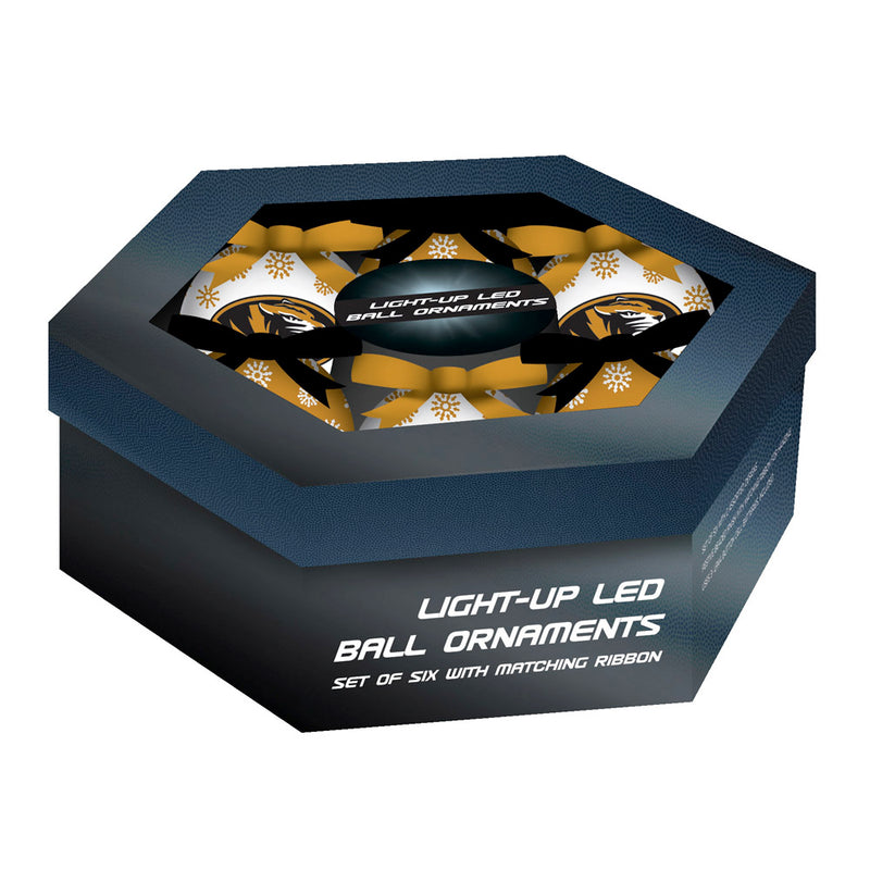 LED Boxed Ornament Set of 6, University of Missouri,3ot930