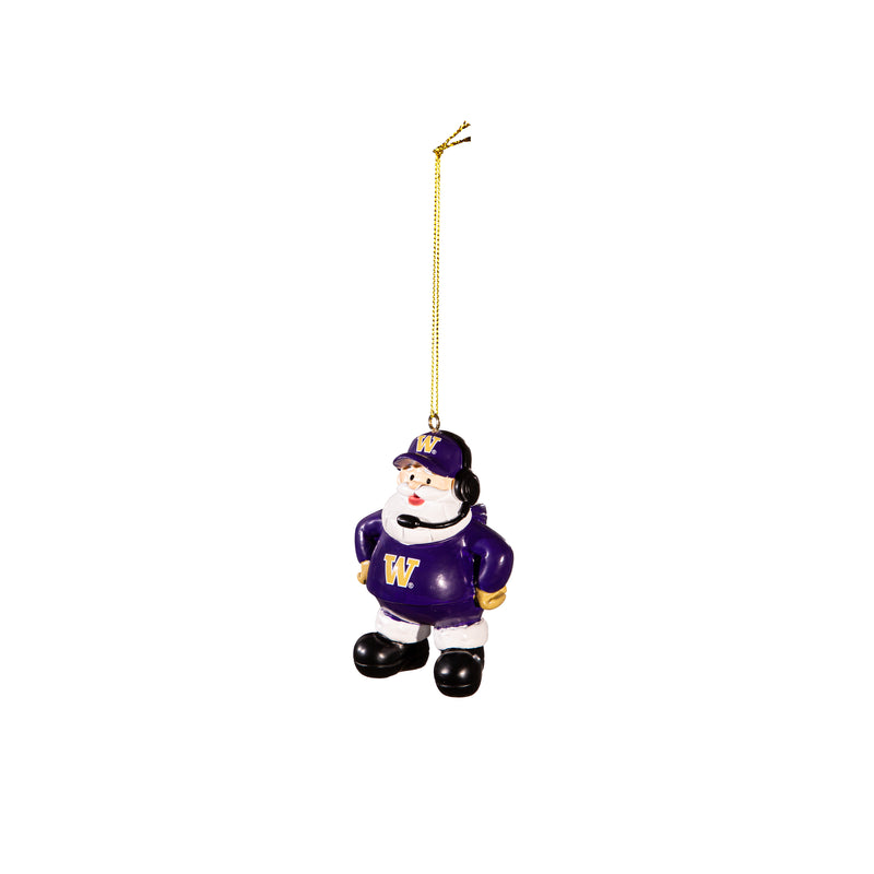 Coach Santa Ornament, University of Washington,3ot941cso