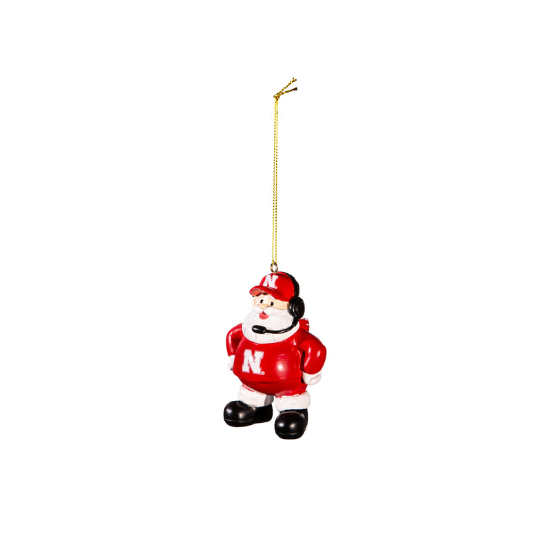 Coach Santa Ornament, University of Nebraska,3ot949cso