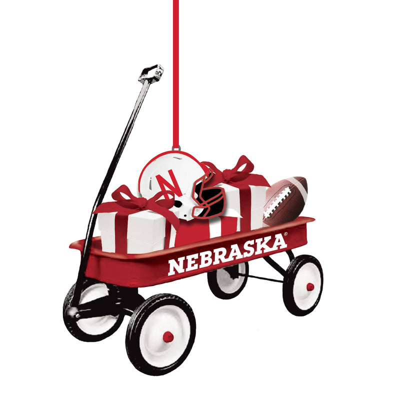 Team Wagon Ornament, Nebraska,3ot949wgn