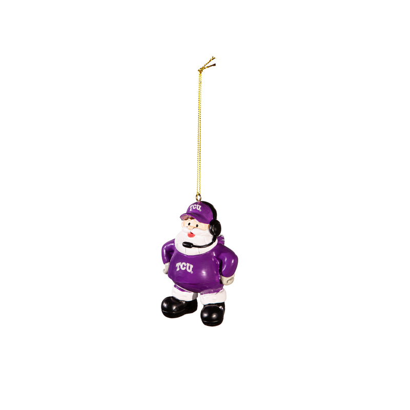 Coach Santa Ornament, Texas Christian University,3ot960cso