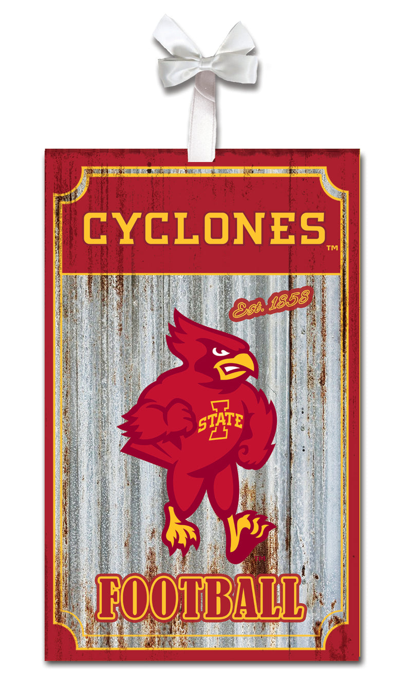 Iowa State University, Metal Corrugate Ornament,3ot962mc