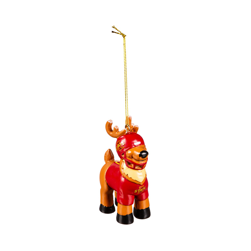 Reindeer Player Ornament, Iowa State University,3ot962rpo