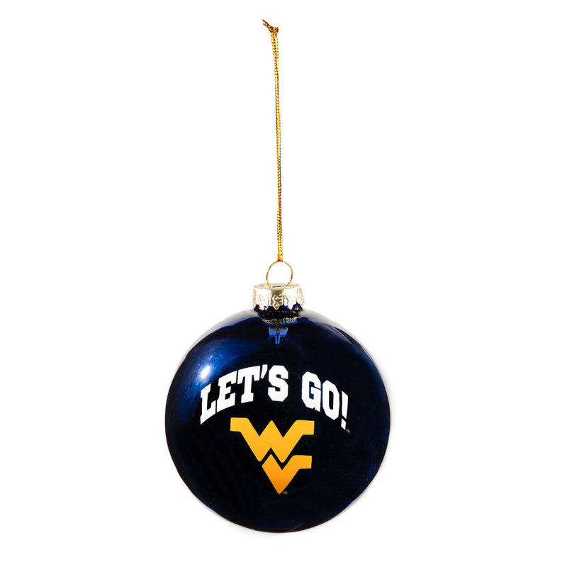 Blown Glass Ornament, West Virginia University,3ot967bgo