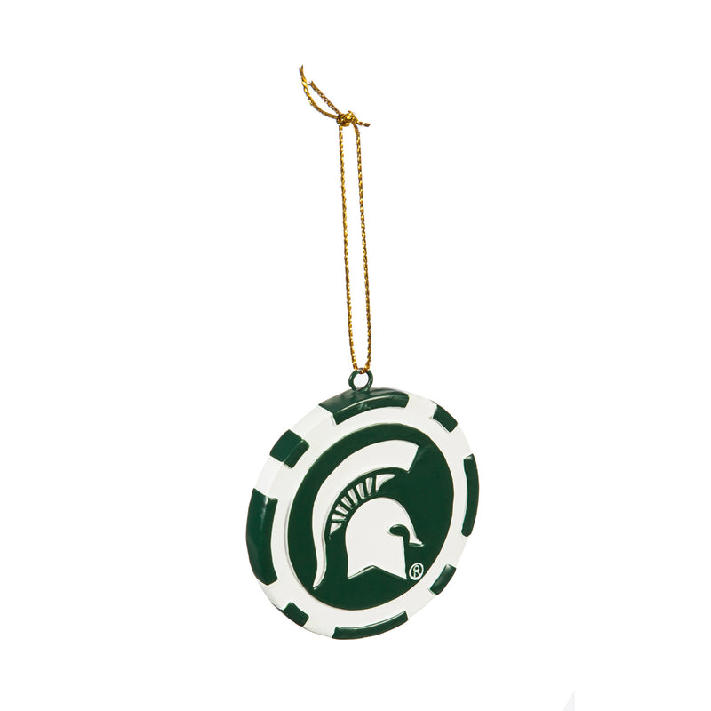 Game Chip Ornament, Michigan State University,3ot971pc