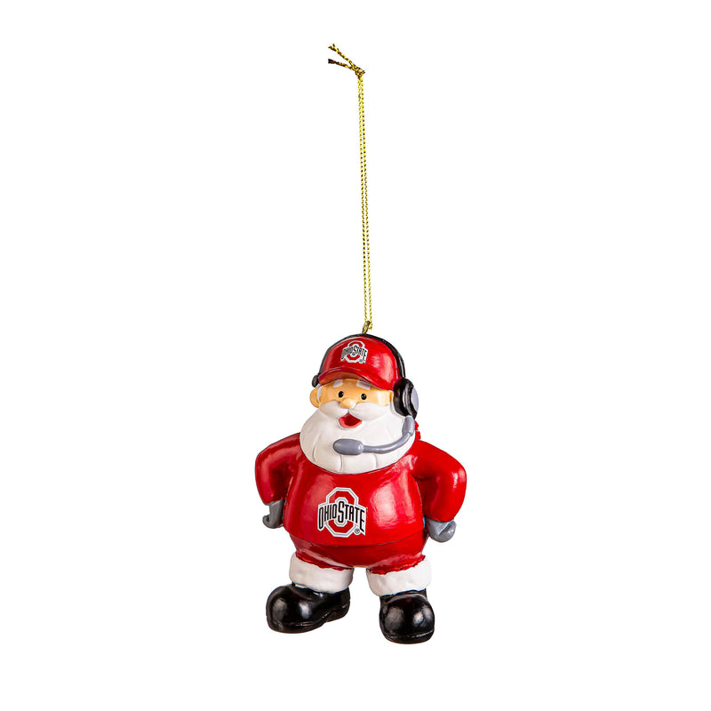 Coach Santa Ornament, Ohio State University,3ot973cso