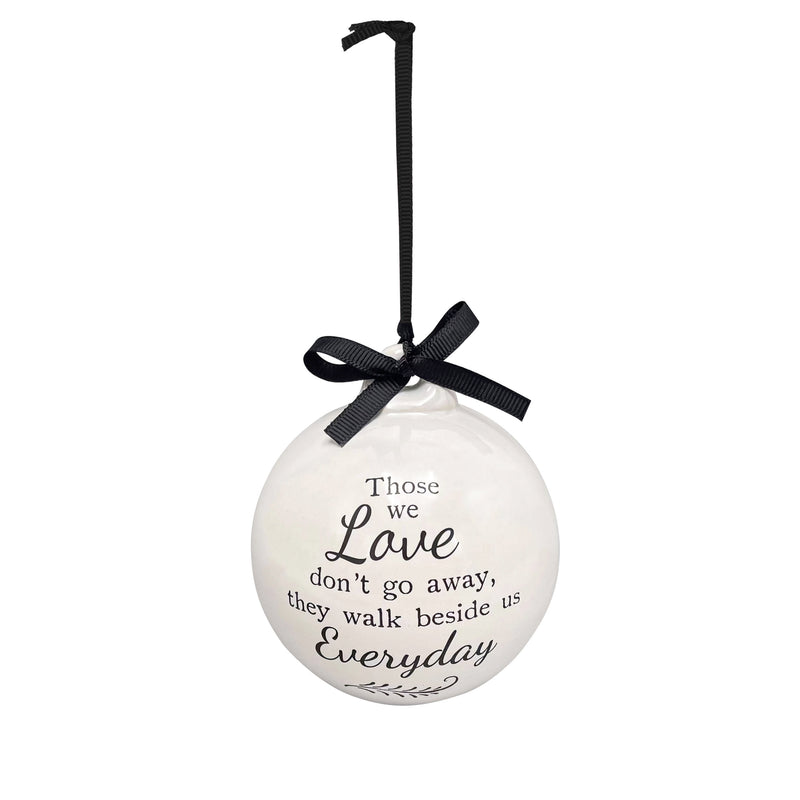 3.75" Ceramic Remembrance Ornament with Bow, 3 Asst. Designs,3otc050