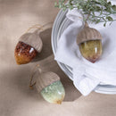 3.75" Ceramic Hanging Décor Set, Acorn