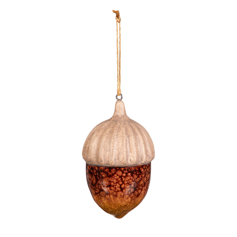 3.75" Ceramic Hanging Décor, Acorn,3otc051