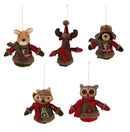 Woodland Icon Polyester Ornament, 5 ASST,3otf095