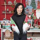 15.25" Fabric Gnome Covering Eyes Ornament,3otf219