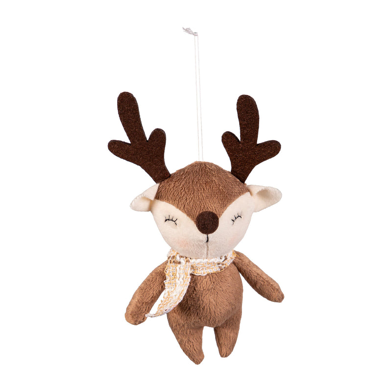 8.75" Fabric Reindeer Ornament,3otf227