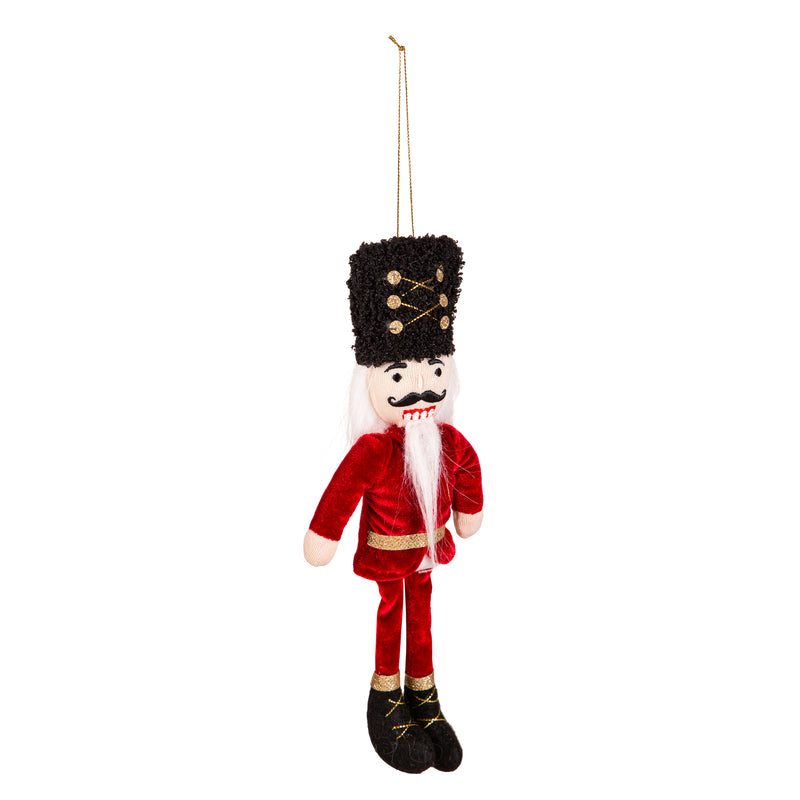 11" Fabric Nutcracker Ornament,3otf230