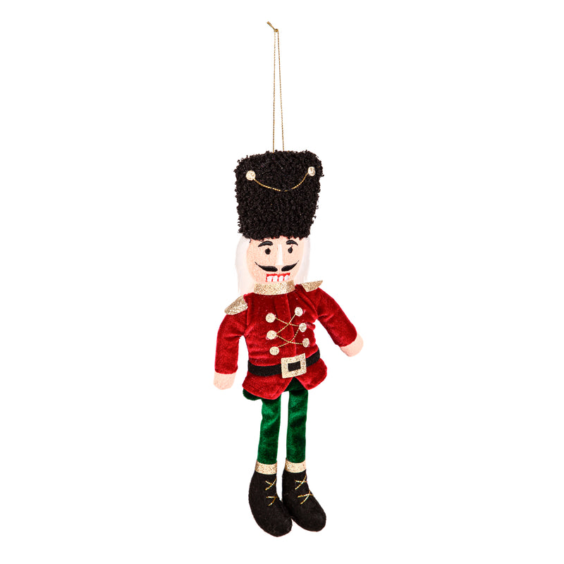 11" Fabric Nutcracker Ornament,3otf230