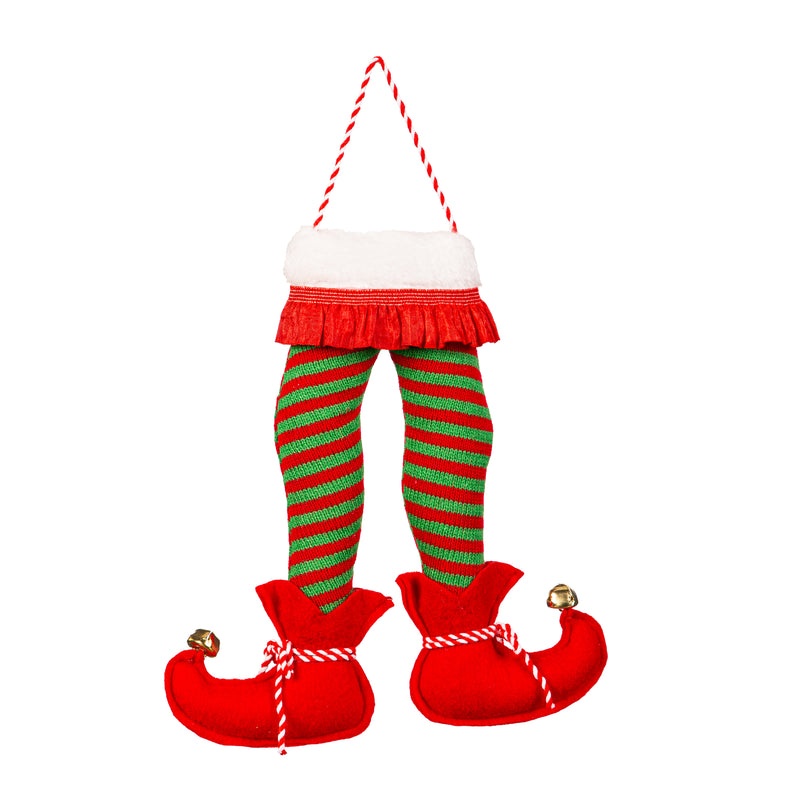 9" Fabric Elf Leg Ornament,3otf246