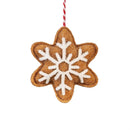 Baking Spirits Bright Ornament Fabric Gingerbread Snowflake, 5", Asst of 2