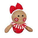 Baking Spirits Bright Ornament Fabric and Metal Gingerbread with Bell, 7"H, Asst of 2