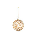 Glass Gold Geometric Ornament,3otg421