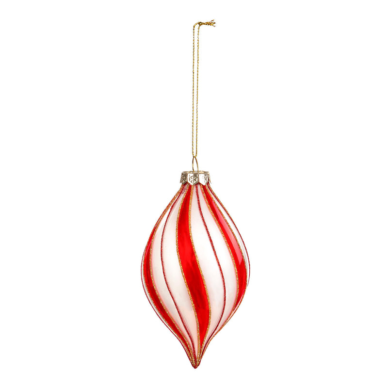 Glass Candy Striped Ornament,3otg422