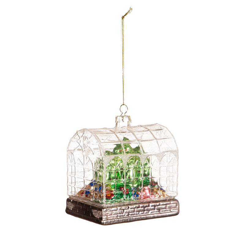 5" Glass Greenhouse Ornament,3otg433