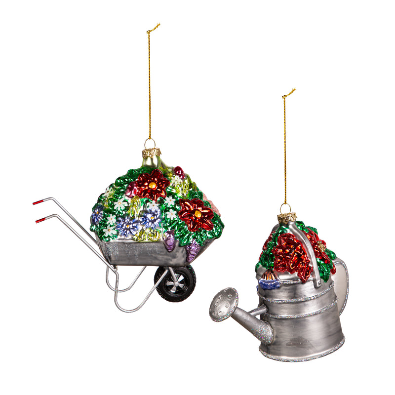 4.5" Glass Gardening Ornament,3otg434