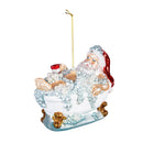 Christmas Vacation Ornament Santa in Bathtub Glass, 5.25"L