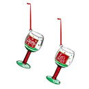 Christmas Vacation Ornament Wine Glass, Asst, 4"H