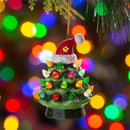 4" LED Ceramic Christmas Tree Ornament with Santa Hat