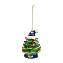 4" LED Ceramic Christmas Tree Ornament with Team Santa Hat, Buffalo Sabres