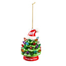 4" LED Ceramic Christmas Tree Ornament with Team Santa Hat, Detroit Red Wings,3otl4359to