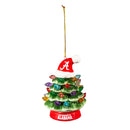 4" LED Ceramic Christmas Tree Ornament with Team Santa Hat, University of Alabama