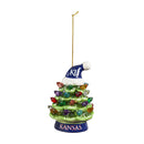 4" LED Ceramic Christmas Tree Ornament with Team Santa Hat, Kansas State University