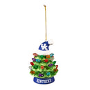 4" LED Ceramic Christmas Tree Ornament with Team Santa Hat, University of Kentucky