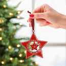 6" Metal Shaped Ornament with Hanging Icon, 2 Asst.