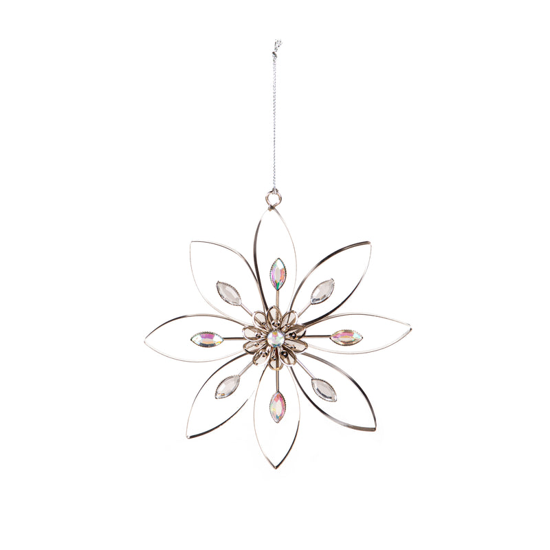 5.25" Metal Snowflake Ornament,3otm402