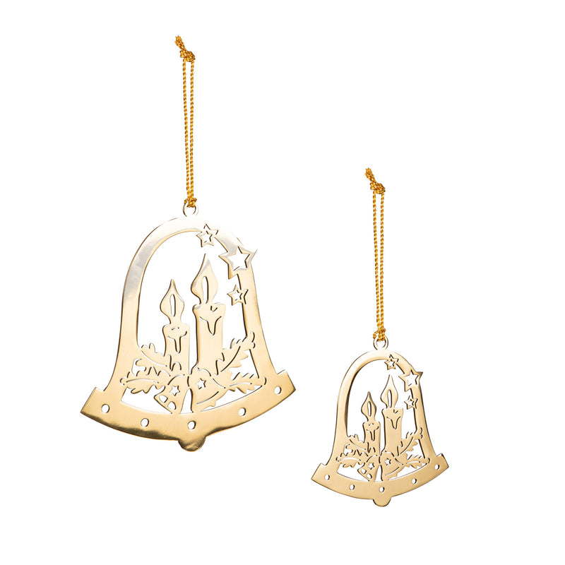 Metal Bell with Candle Ornament Set,3otm413