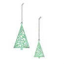 Shades of Green Ornament Tree Metal Set